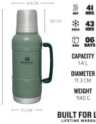 Stanley Artisan Thermal Bottle termos Hammertone Green 1 buc