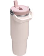 Stanley IceFlow™ Flip Straw Tumbler sticlă inoxidabilă pentru apă Rose Quartz 890 ml