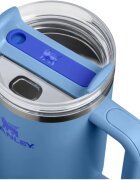 Stanley Quencher H2.O FlowState™ Tumbler pahar din oțel inoxidabil cu pai mare Blue Sky 1 buc