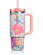 Stanley Quencher H2.O FlowState™ Tumbler pahar din oțel inoxidabil cu pai medium sorbet wildflower 1 buc
