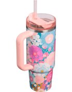 Stanley Quencher H2.O FlowState™ Tumbler pahar din oțel inoxidabil cu pai medium sorbet wildflower 1 buc