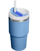 Stanley Quencher H2.O FlowState™ Tumbler pahar din oțel inoxidabil cu pai mic Blue Sky 1 buc