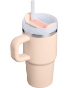 Stanley Quencher H2.O FlowState™ Tumbler pahar din oțel inoxidabil cu pai mic champagne 1 buc