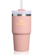 Stanley Quencher H2.O FlowState™ Tumbler pahar din oțel inoxidabil cu pai mic Peach Rose 1 buc