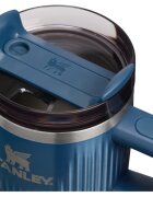 Stanley Quencher H2.O Fluted Tumbler pahar din oțel inoxidabil cu pai mic Glacial Blue Shine 1 buc