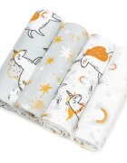 T-Tomi Cloth Diapers Unicorns scutece textile 76x76 cm 4 buc
