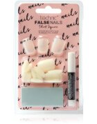 Technic Cosmetics False Nails Short Square unghii artificiale cu lipici 48 buc