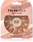 Technic Cosmetics False Nails Sqarletto unghii artificiale Matte Nude 24 buc