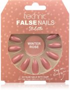 Technic Cosmetics False Nails Stiletto unghii artificiale Winter Rose 24 buc