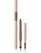 thim Artist Touch Brow Duo creion dermatograf cu două capete pentru sprâncene cu pensula culoare 01 Cocoa Brown 0.6 g