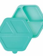 Tiny Twinkle Silicone Plate farfurie compartimentată cu capac Mint 1 buc