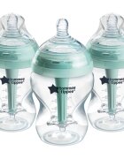 Tommee Tippee Advanced Anti-Colic biberon pentru sugari anti-colici cu autosterilizare Slow Flow 0m+ 3x260 ml