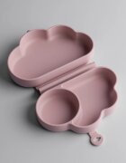 Tommee Tippee EasiStick™ Silicone Foldable Plate caserolă de mâncare 4m+ Pink 1 buc