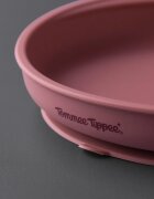 Tommee Tippee EasiStick™ Silicone Weaning Plate farfurie cu ventuză 4m+ Pink 1 buc