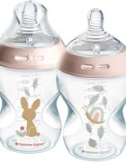 Tommee Tippee Natural Start Anti-Colic biberon pentru sugari Slow Flow 0m+ 2x260 ml