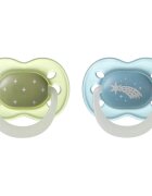 Tommee Tippee NightGlow Soother 0-6m suzetă Boy 2 buc