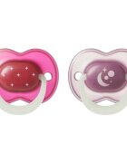 Tommee Tippee NightGlow Soother 18-36m suzetă Girl 2 buc