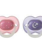 Tommee Tippee NightGlow Soother 6-18m suzetă Girl 2 buc