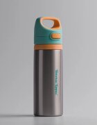 Tommee Tippee On The Go sticlă termos din oțel inoxidabil cu suzetă din silicon 24m+ 500 ml