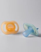 Tommee Tippee Ultra Light Night suzetă 6-18m Orange/ Blue 2 buc