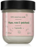 Tropicandle Plum Rose & Patchouli lumânare parfumată 170 ml