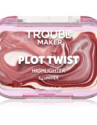 Trouble Maker Plot Twist Cream Highlight iluminator solid cremos culoare Earth Turnt Bronze 2.5 g