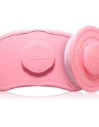 Twistshake Click-mat Mini + Plate suport cu farfurie Pastel Pink 2 buc