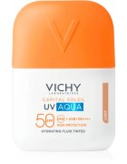 Vichy Capital Soleil UV Aqua fluid protector tonifiant pentru față cu efect de hidratare SPF 50 50 ml