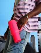 Waterdrop Explorer Tumbler pahar din oțel inoxidabil cu pai (editie limitata) Neon Pink 1 buc