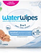 WaterWipes Baby Wipes 4 Pack servetele delicate pentru copii 4x60 buc