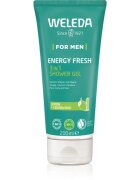 Weleda Energy Fresh 3in1 gel de curatare 3 in 1 pentru par si corp pentru bărbați 200 ml
