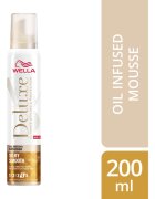 Wella Deluxe Silky Smooth spuma cu efect de nutritiv 200 ml