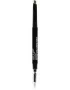 Wet n Wild Ultimate Brow creion dermatograf cu două capete pentru sprâncene cu pensula culoare Taupe 0.2 g