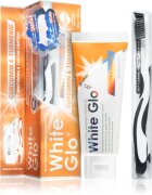 White Glo Whitening & Tartar Control pasta de dinti cu efect innalbitor cu pensula Curcumin and Turmeric 150 g