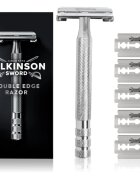 Wilkinson Sword Barber's Style Double Edge Aparat de ras + rezervă lame 5 pc