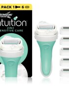 Wilkinson Sword Intuition 2in1 Soap & Shave Sensitive aparat de ras + rezervă 6 bucati