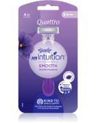 Wilkinson Sword My Intuition Quattro aparat de ras de unică folosință Violet Blooms 3 buc