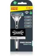 Wilkinson Sword Quattro Essential 4 Titanium Sensitive Aparat de ras + rezervă lame 4 pc