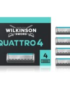 Wilkinson Sword Quattro Essential 4 Titanium Sensitive rezerva Lama 4 buc