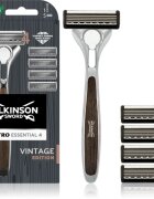 Wilkinson Sword Quattro Essential 4 Titanium Vintage Aparat de ras + rezervă lame 5 pc