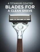 Wilkinson Sword Quattro Essential 4 Titanium Vintage Aparat de ras + rezervă lame 5 pc