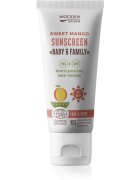 WoodenSpoon Baby & Family Sweet Mango loțiune cu protecție solară pentru toată familia SPF 50 100 ml