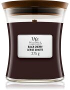 Woodwick Black Cherry lumânare parfumată cu fitil din lemn 275 g