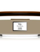 Woodwick Cashmere lumânare parfumată cu fitil din lemn (hearthwick) 453.6 g