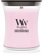 Woodwick Cherry Blossom & Vanilla lumânare parfumată cu fitil din lemn 275 g