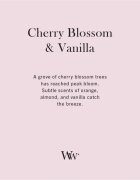 Woodwick Cherry Blossom & Vanilla lumânare parfumată cu fitil din lemn 85 g