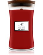 Woodwick Crimson Berries lumânare parfumată cu fitil din lemn 610 g