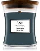 Woodwick Evening Onyx lumânare parfumată cu fitil din lemn 275 g