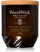 Woodwick Ginger & Turmeric lumânare parfumată cu fitil din lemn 184 g