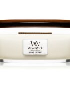 Woodwick Island Coconut lumânare parfumată cu fitil din lemn (hearthwick) 453 g